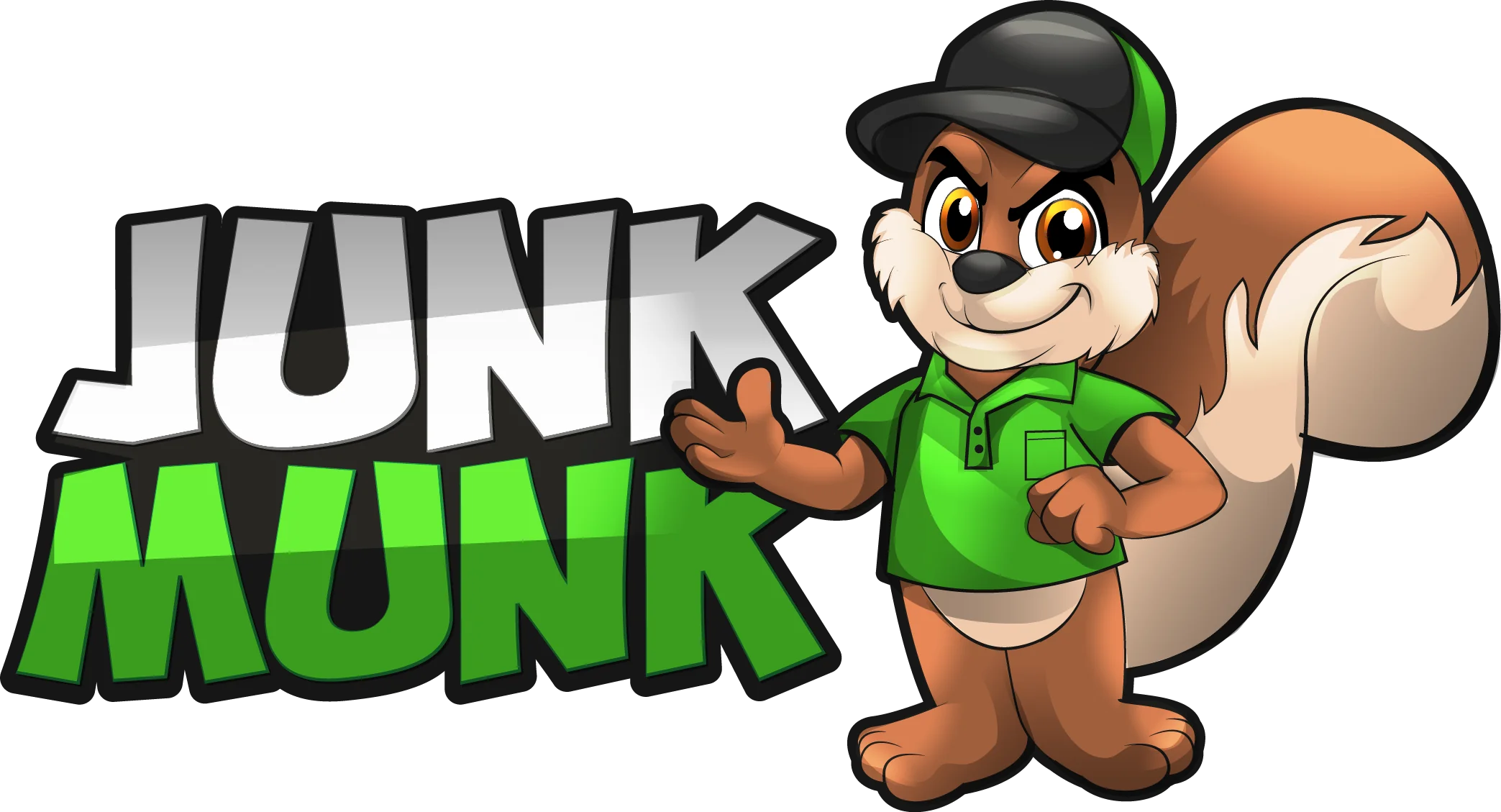 An illustration of our cute junk-munk chipmunk mascot.